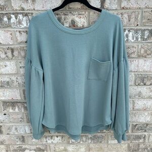 Love Riche Teal Long Sleeve Sweatshirt